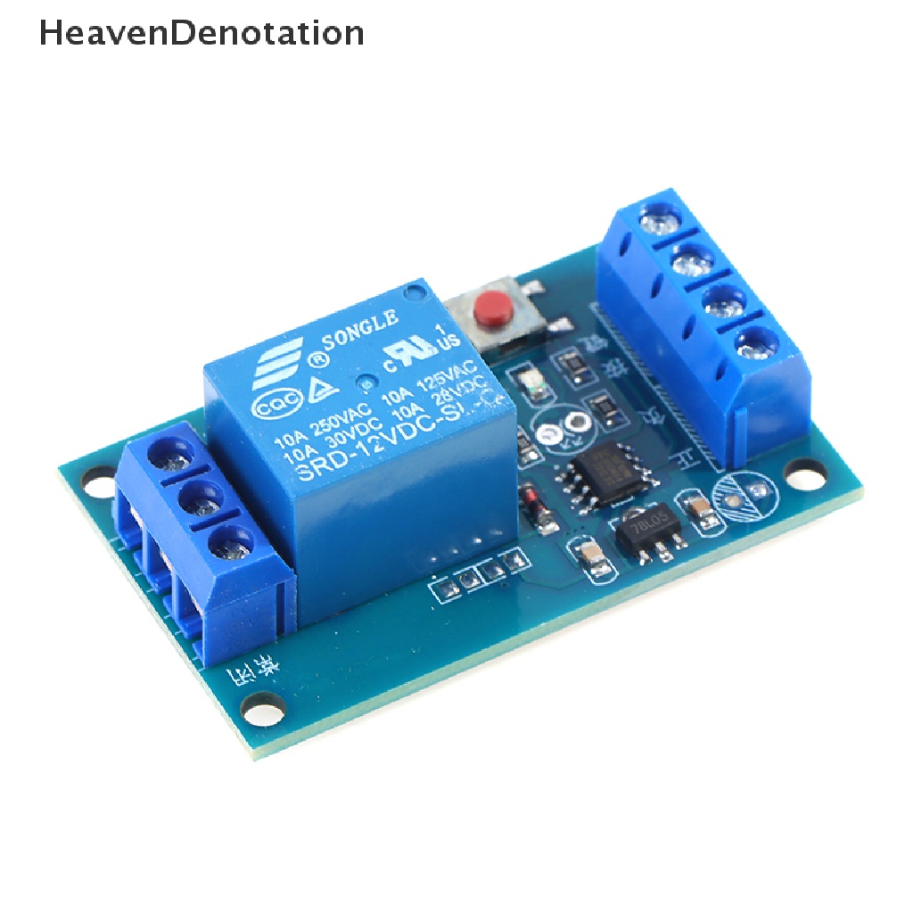 [HeavenDenotation] Modul Relay Bistable Kunci Tunggal Saklar Refit Mobil Satu Kunci Start Stop HDV