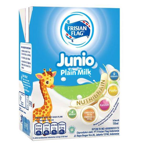 ❂ Frisian Flag Junio Susu UHT Plain 36 x 110 mL ❁