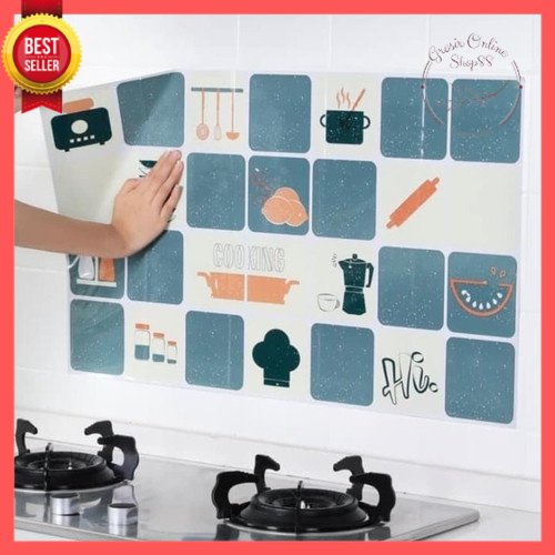 GOS -C413- Stiker Dinding Dapur Anti Minyak - Wall Sticker Kitchen - Stiker Tempel Pelindung Dinding Dapur