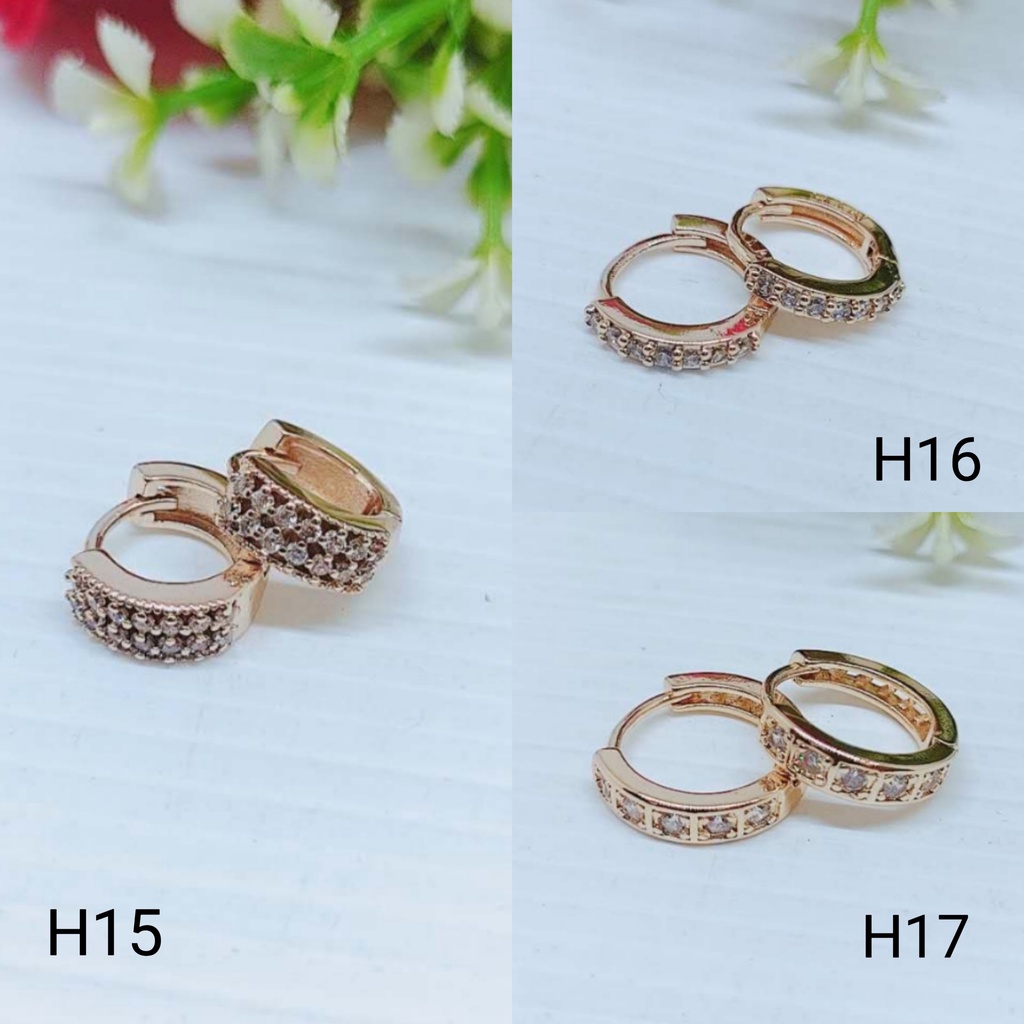 Anting Xuping Mata Full Lapis Emas Perhiasan Fashion H15/16/17