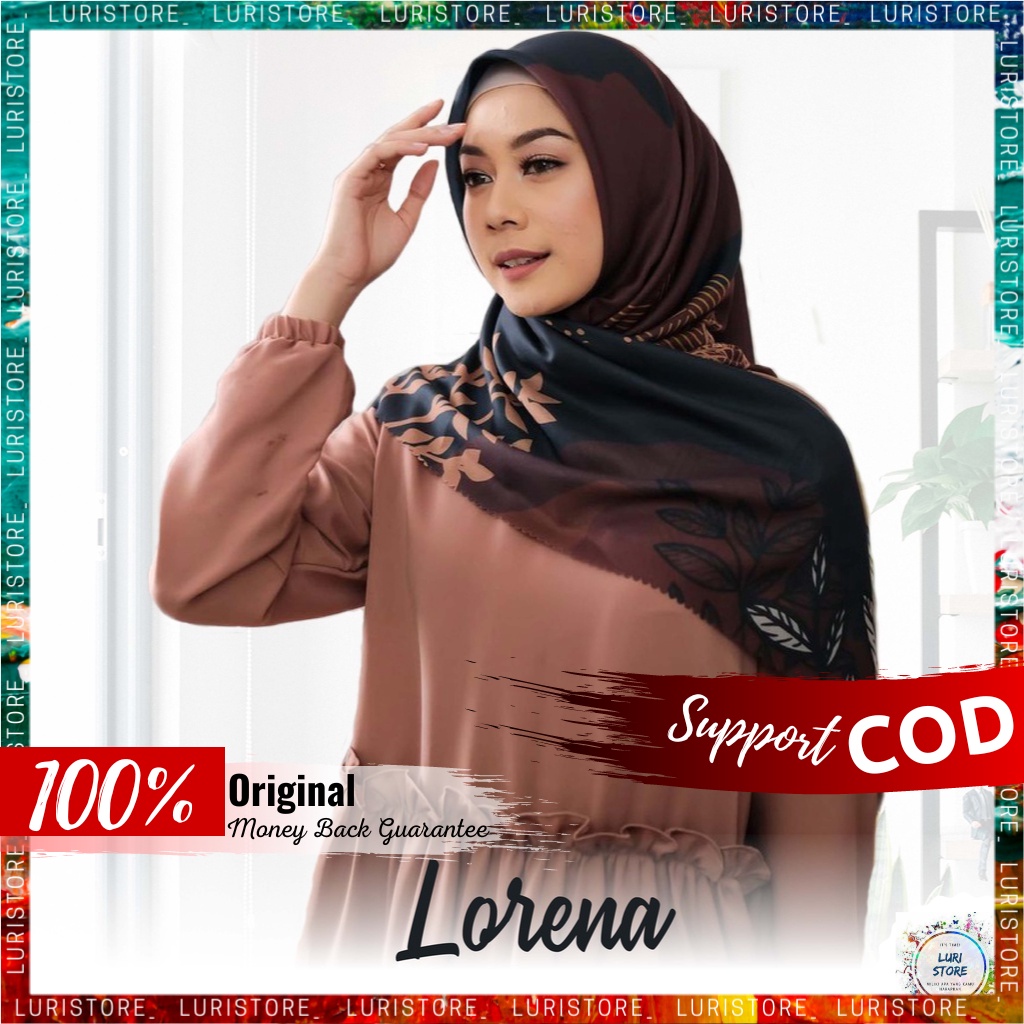 KERUDUNG MY LADY ORI LORENA Hijab Jilbab Segi Empat Segiempat Voal Motif Mylady Terbaru Premium