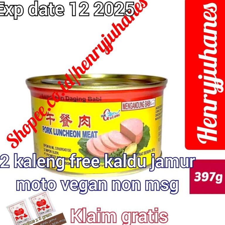 

set70 397 gram Gulong Canned Ham Pork Luncheon Meat / free pakiing kotak untuk reg dan cargo daging babi/ daging maling Serba Murah