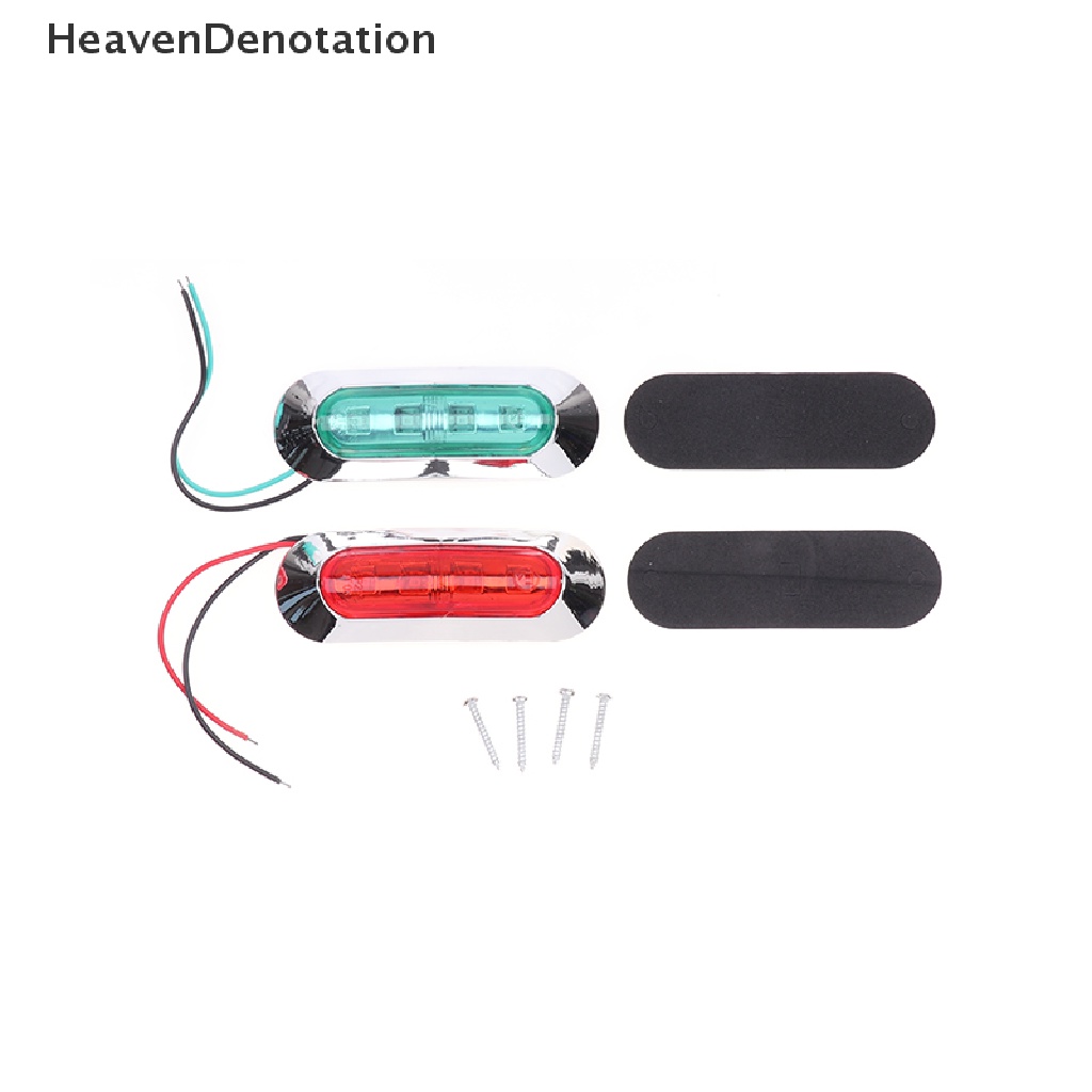 [HeavenDenotation] 2pcs Lampu Navigasi LED Perahu Tahan Air Lampu Sinyal Busur Untuk Perahu Layar Kayak HDV