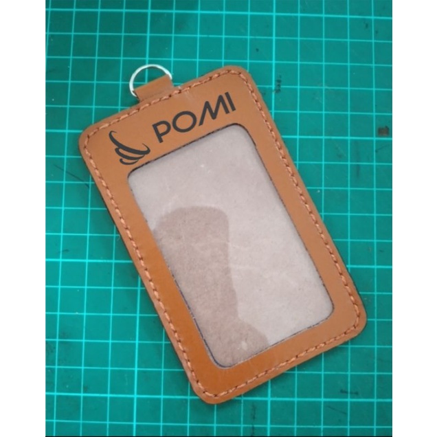 

name tag kulit sapi asli+tali lanyard dan free custom ukir nama dan logo