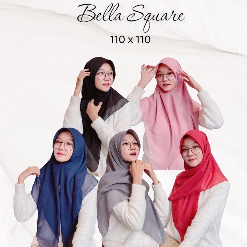 Bella Square Polycotton Premium Hijab Kerudung Jilbab Segi Empat