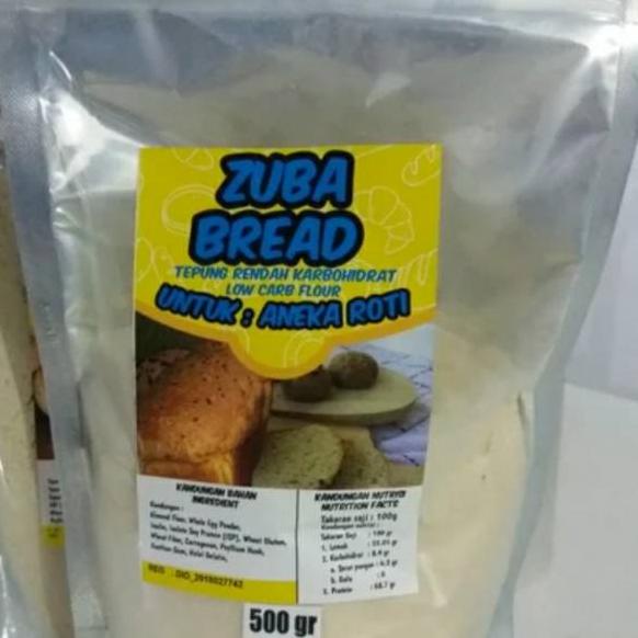 

♘ ZUBA BREAD khusus untuk membuat roti rendah karbo 500 gr ☊