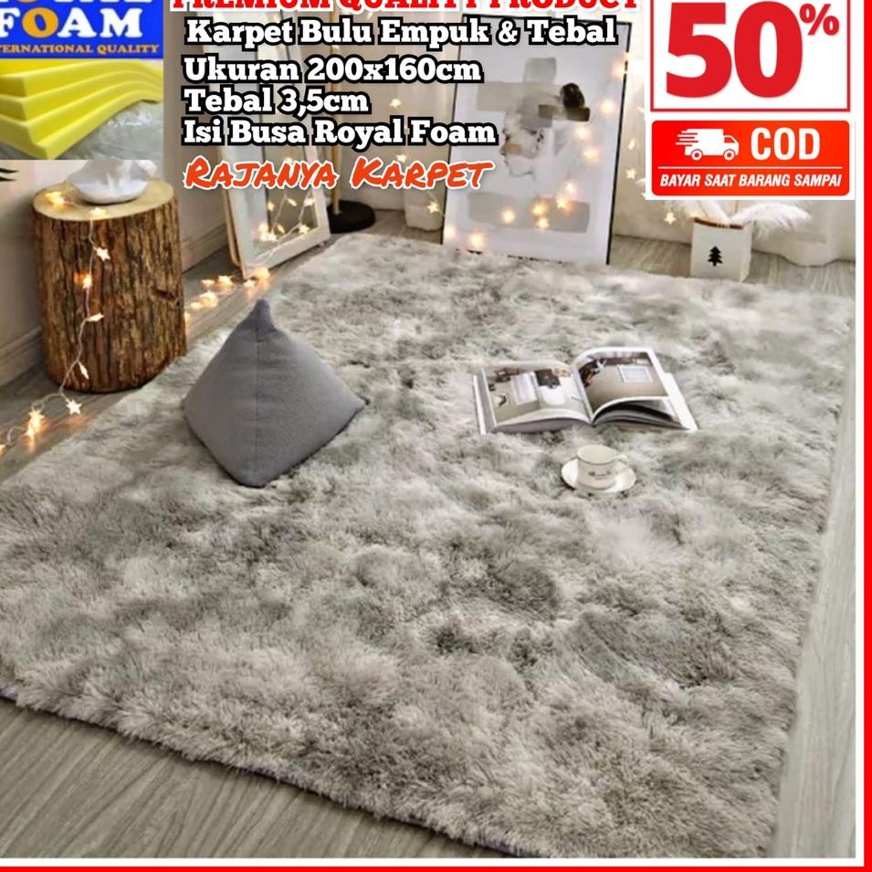 ♬ Karpet Bulu Rasfur Lembut x3,5cm / Surpet Best Seller / Kasur Lantai Bulu Murah ☟