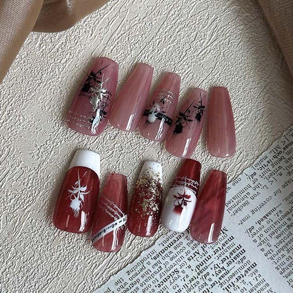 Mxbeauty Stiker Kuku Mawar Wanita Fashion Manicure Aksesoris Perekat Diri Bronzing Nail Stickers