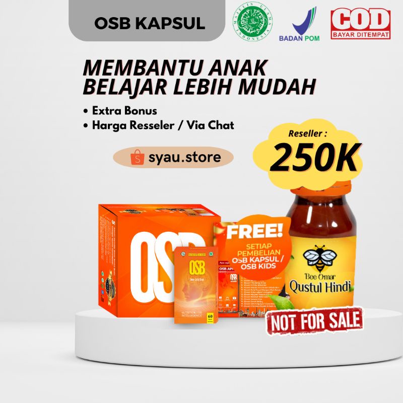 OSB Vitamin Otak Anak dan dewasa Omar Smart Brain Kapsul 100 % Produk Asli &amp; Original