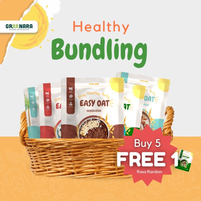 

PAKET HEALTHY BUNDLING 5 Easy Oat / Buy 5 FREE 1