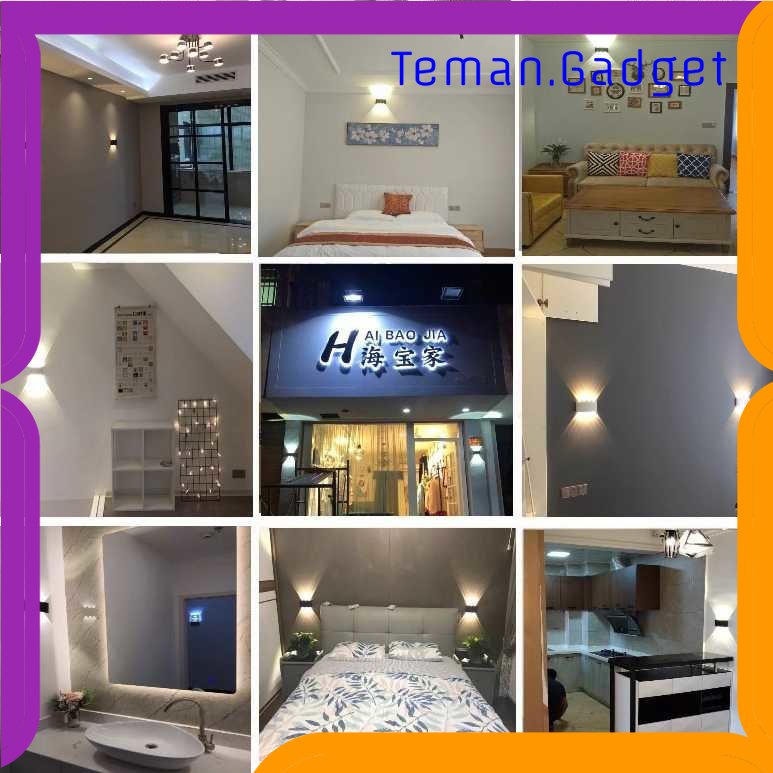 TG-LMP TaffLED Lampu Dinding Hias Outdoor Modern Aluminium 6W 6LED Warm White - D336-3