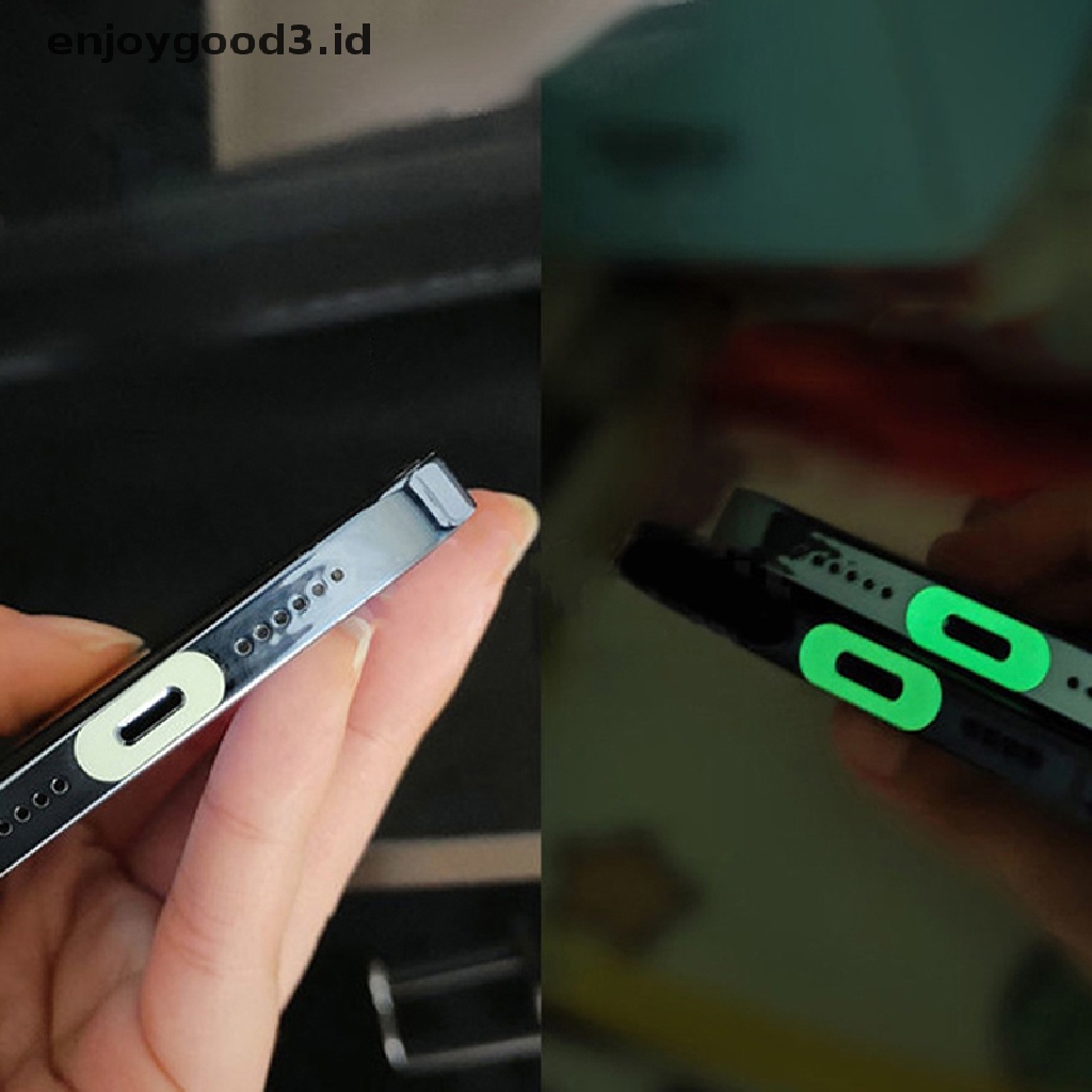 [Rready Stock] 10PCS Untuk Tipe-c iPhone Apple 13 Pro Luminous Charging Port Stiker Anti Gores (ID)