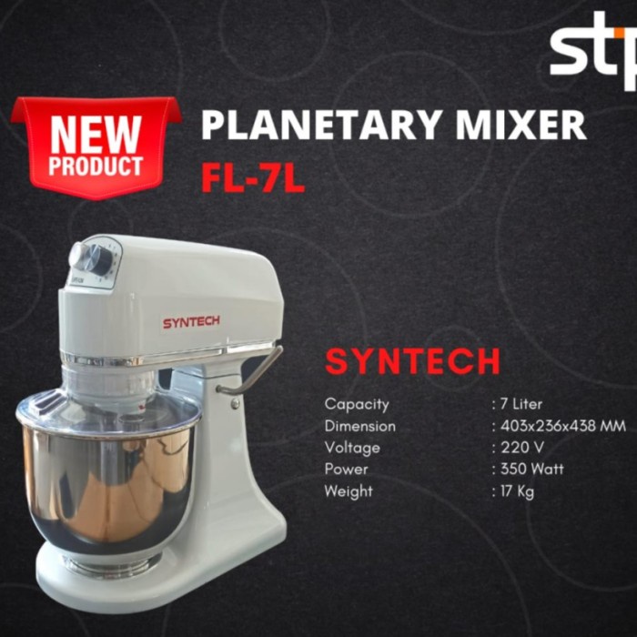 Terlaris Planetary Mixer Syntech Fl-7B Mixer Roti Kue 7 Liter