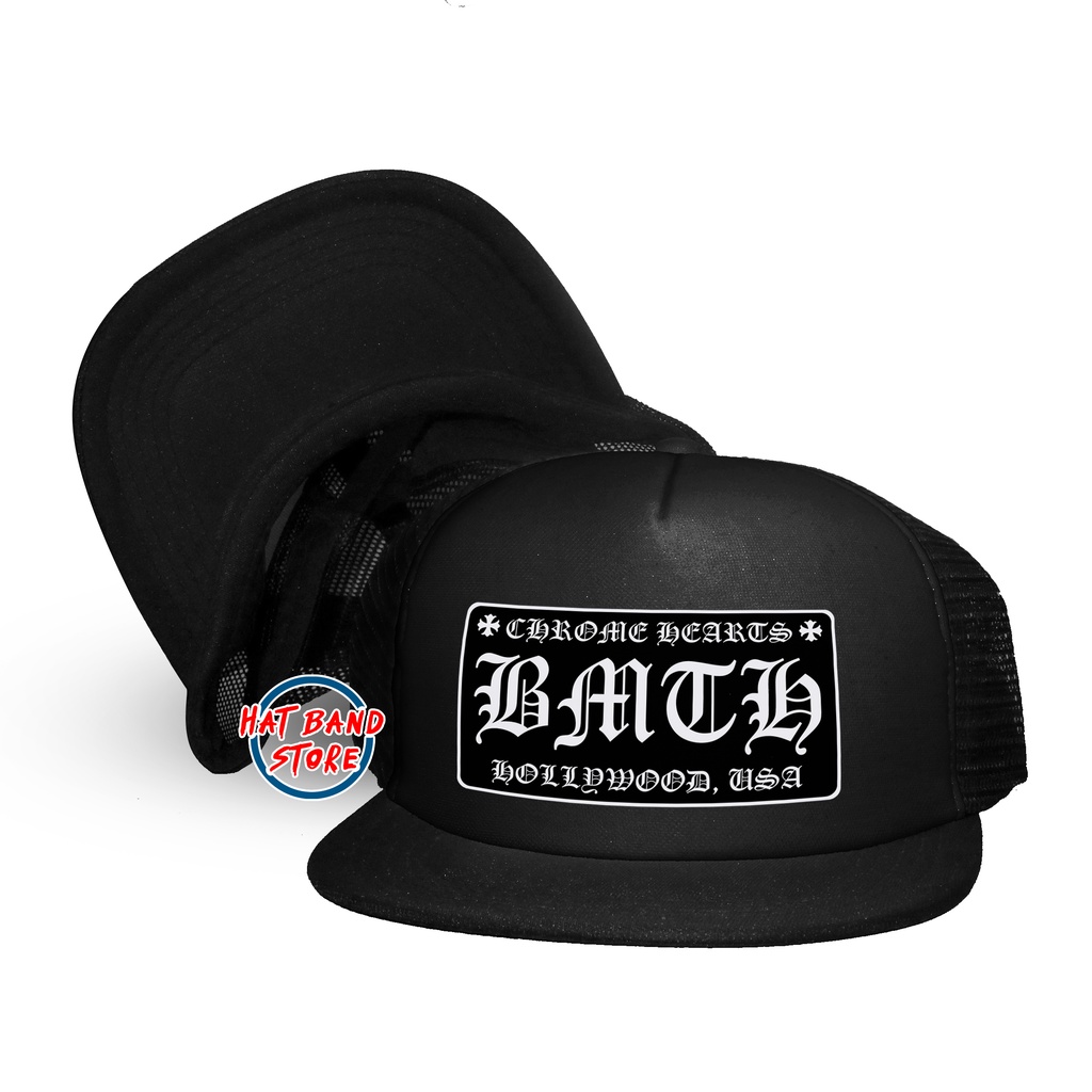 Topi Trucker Chrome BMTH | Bring Me The Horizon | RATM | Rage Againt The Machine | Ring | Topi Snapback Chome