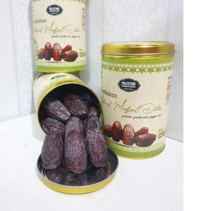 

➯ Kurma Medjool Palestina Jumbo Premium Grade A 500gr / Original Palestine Dates//Kemasan Kaleng ➮