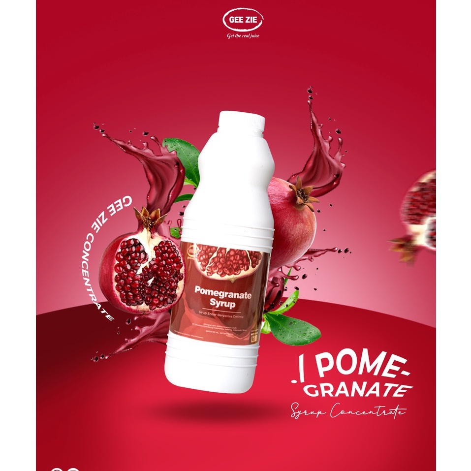 

✨NEW✨ -Sirup Minuman Rasa Pomegranate Gee Zie Concentrate 1,2kg- 1.1.23