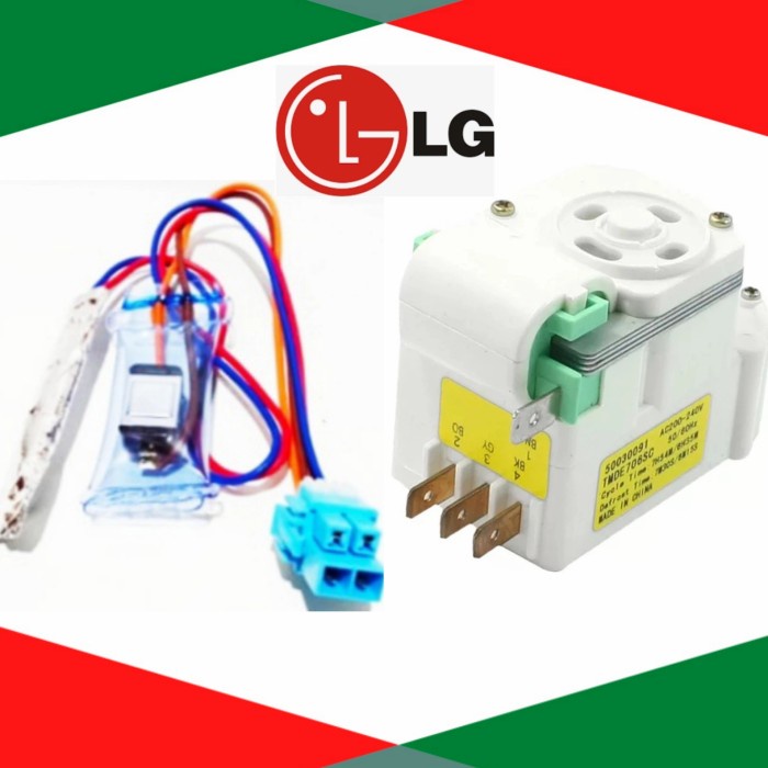 TIMER DAN BIMETAL DEFROS KULKAS LG 2 PINTU ORIGINAL