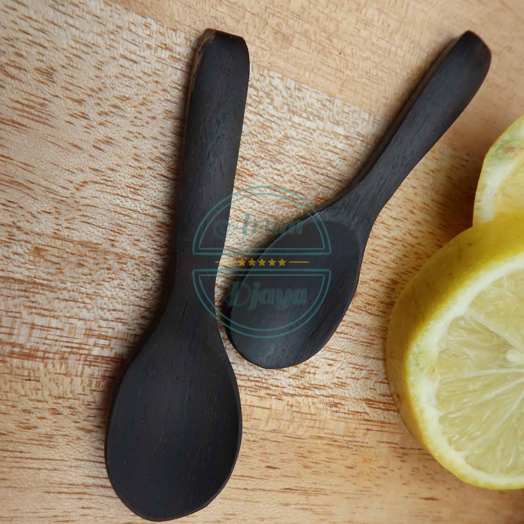 Dessert Spoon Sendok Puding Wooden Spoon Kayu Sendok Ice Cream Spoon Sendok Mini Sendok Kecil