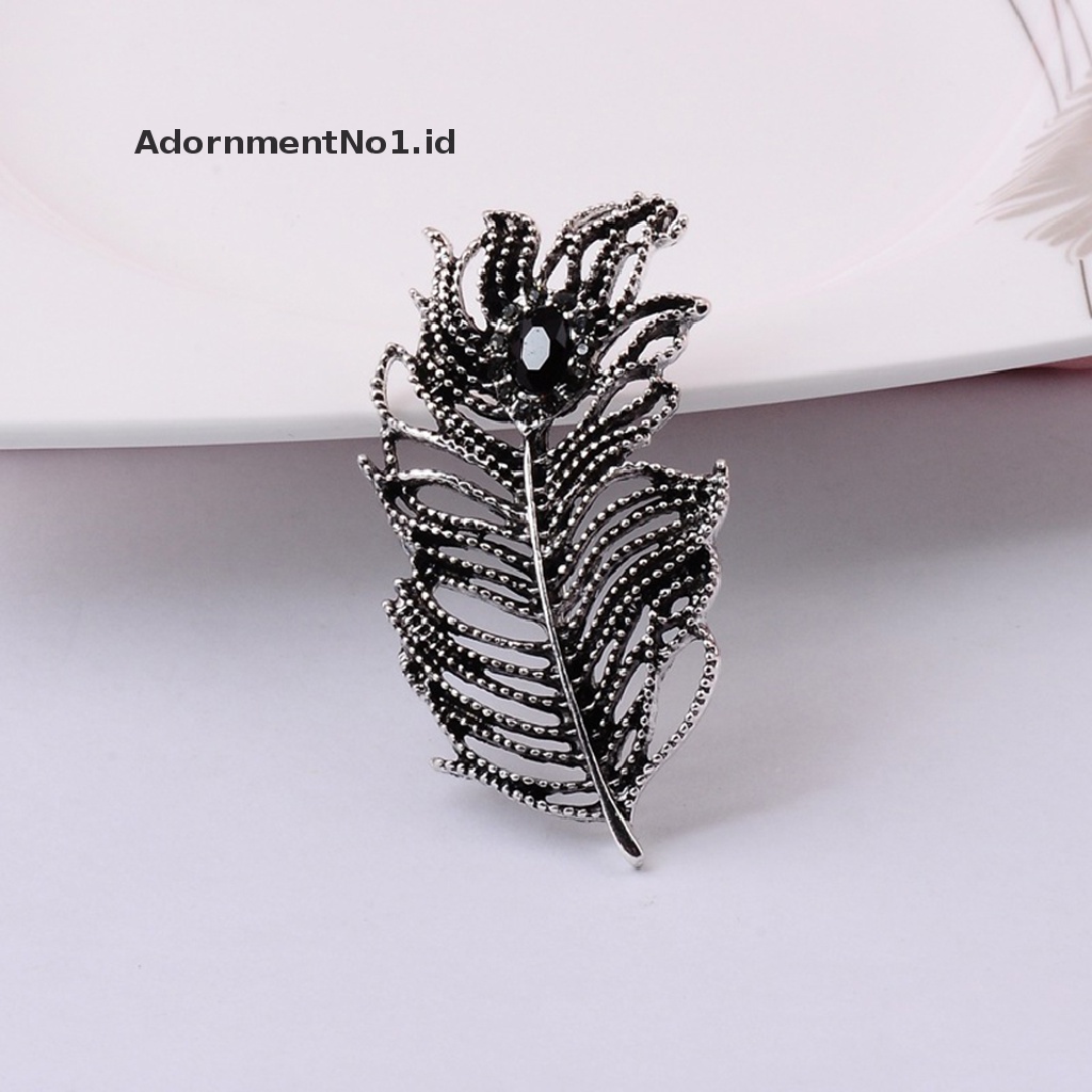 [AdornmentNo1] Trendy Logam Merak Peafowl Bulu Burung Bros Jas Kerah Pin Dan Bros Untuk Wanita Pria Lapel Pin Broches Broach Jewelry [ID]