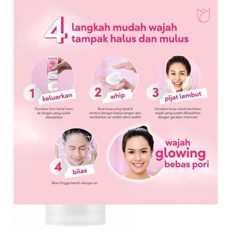 PONDS PURE BRIGHT FACIAL FOAM 100G | PONDS SERUM WHIP FOAM BEAUTY BRIGHT 100G
