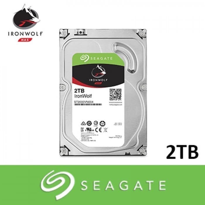 SEAGATE IRONWOLF 2TB NAS HDD 5900RPM GARANSI RESMI SEAGATE INDONESIA