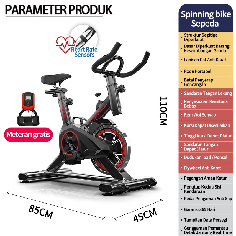 【COD】Sepeda statis Spinning Bike Sepeda olahraga Sepeda Rumah Berputar / Alat Fitness Spinning Bike Sepeda Statis Sepeda Fitness