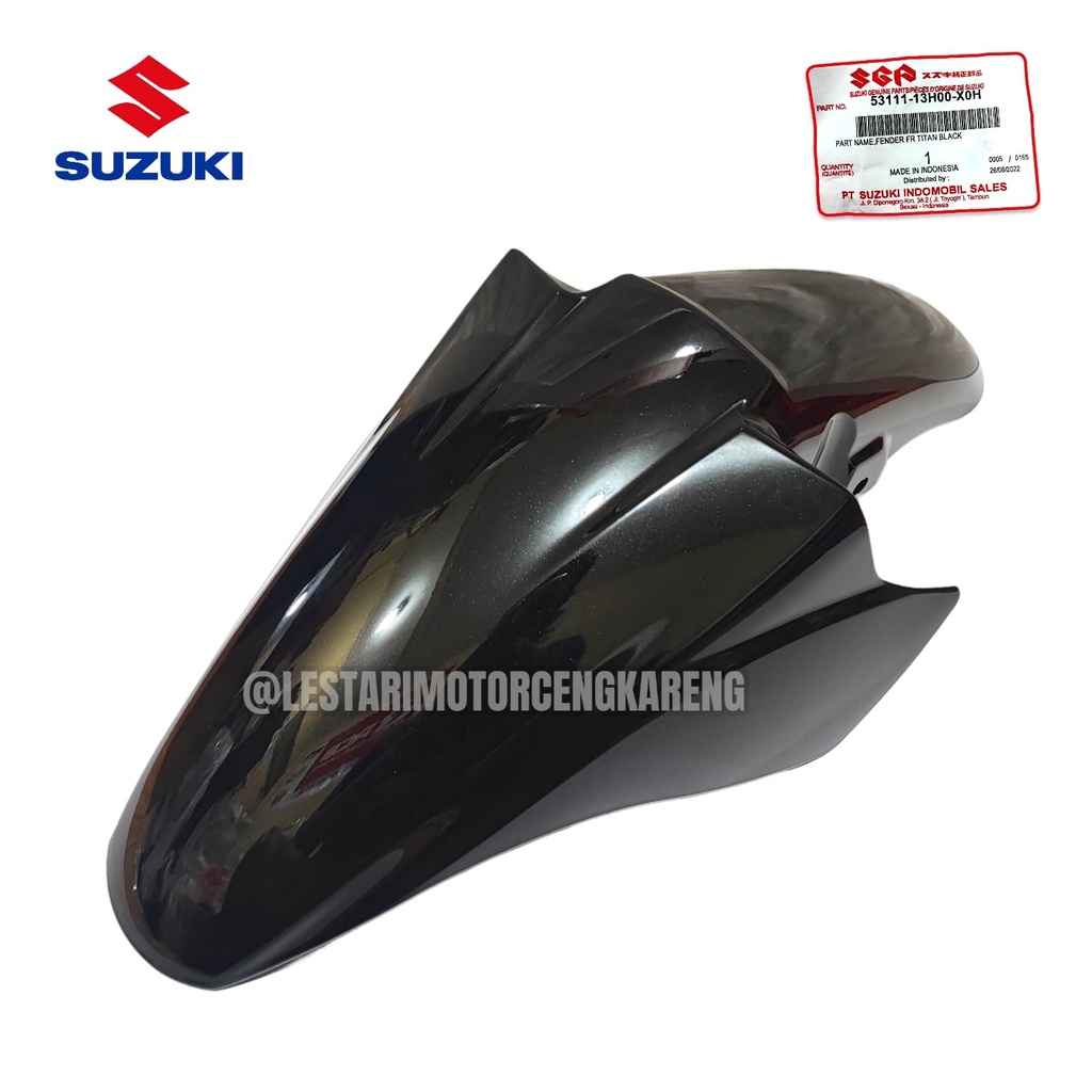 SLEBOR SPAKBOR DEPAN DPN SKYWAVE HITAM ASLI SUZUKI 53111-13H00-XOH