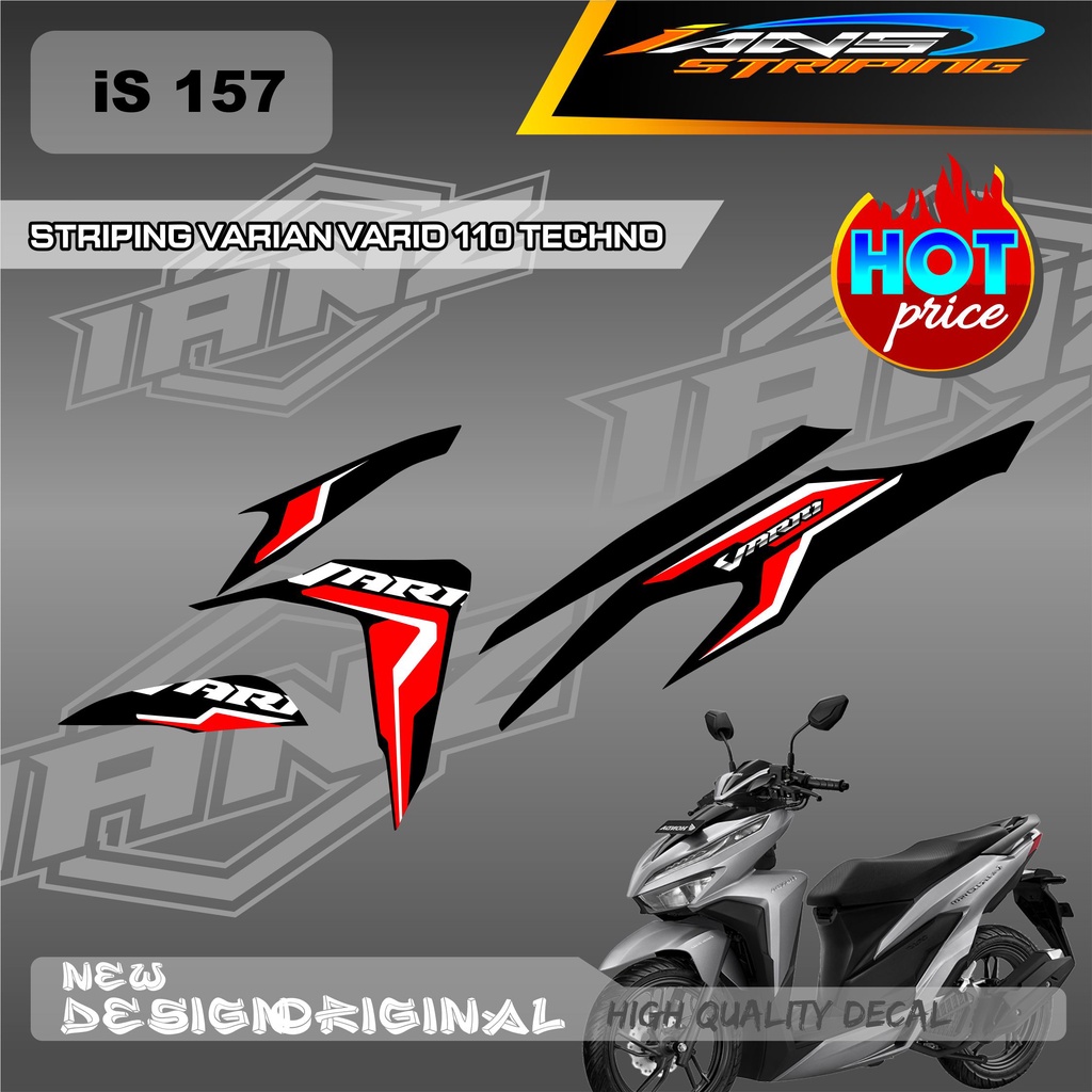 TERBARU DECAL STRIPING LIST VARIO TECHNO 110 OLD / HONDA VARIO TECHNO 110 MENGGUNKAN BAHAN BERKUALITAS /  TIDAK MUDAH PUDAR / DECAL KERETA VARIO TECHNO  IS157