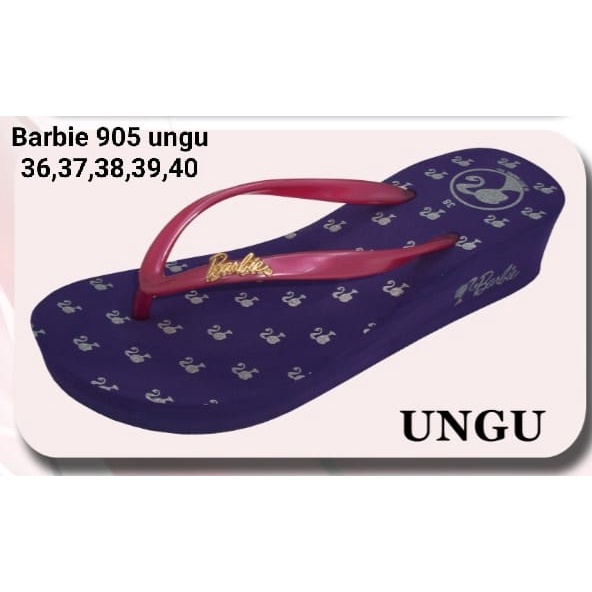 SANDAL HAK TINGGI WANITA WADGES JEPIT ANDO ORIGINAL 100% TERBARU DAN TERMURAH  SANDAL BARBIE 905 UNG