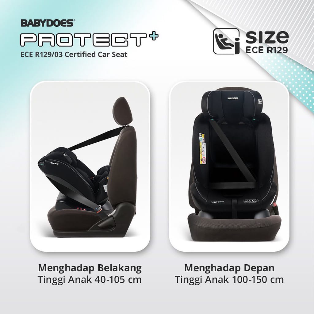 Car Seat Babydoes Protect+ Ece R129/03 Dudukan Mobil Bayi