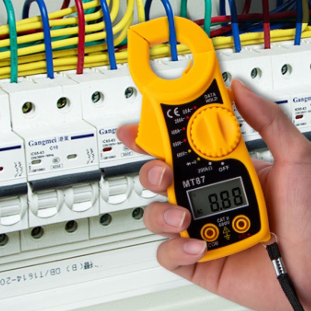 Tang Multimeter Digital MT87 Digital Clamp Meter Tang Ampere Alat Tes Arus Volt Kabel Tester Listrik