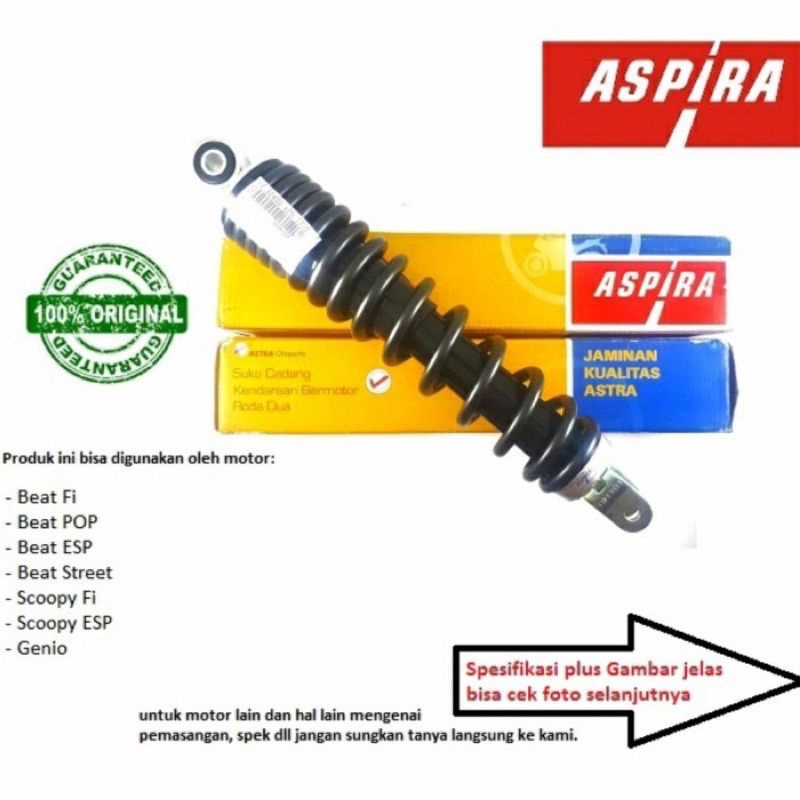 SHOCKBREAKER BELAKANG SHOCK BELAKANG MOTOR HONDA BEAT FI BEAT POP BEAT ESP BEAT STREET ASPIRA K25 AS