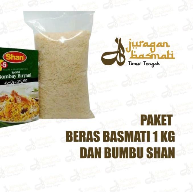 

✷ PAKET BERAS BASMATI 1KG & BUMBU SHAN BRIYANI ➣