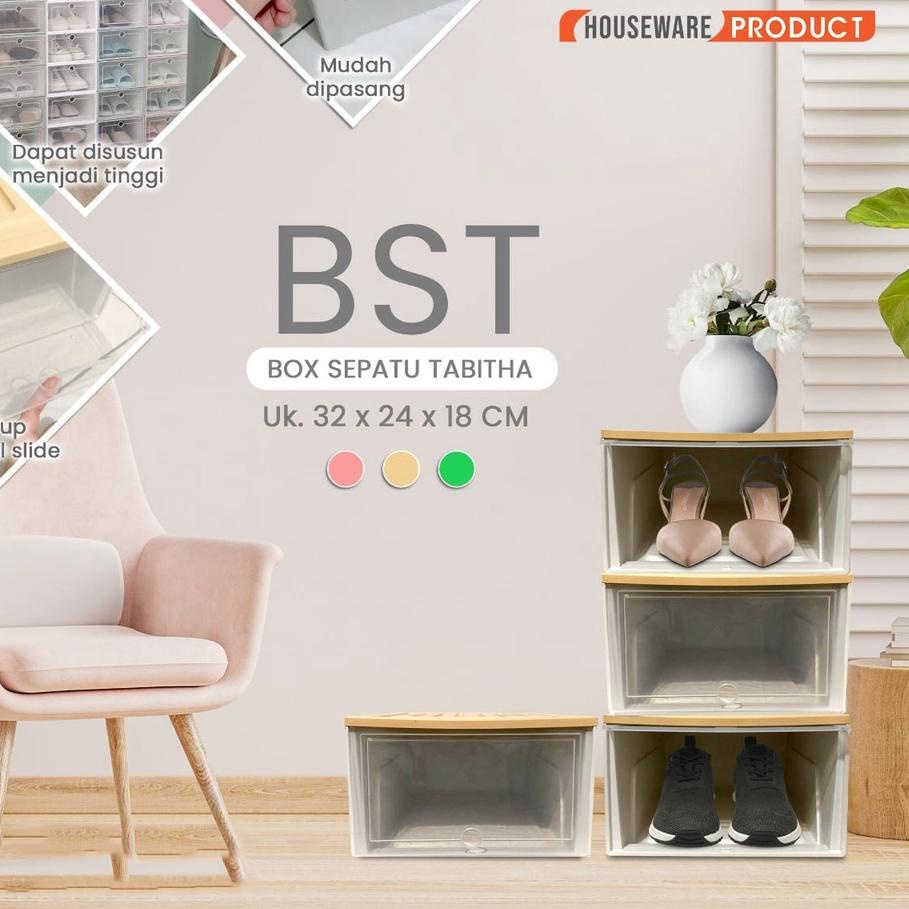 ✫ Box Sepatu Susun Tabitha Minimalis Box Sepatu Murah Container Box Tabitha BST ✷