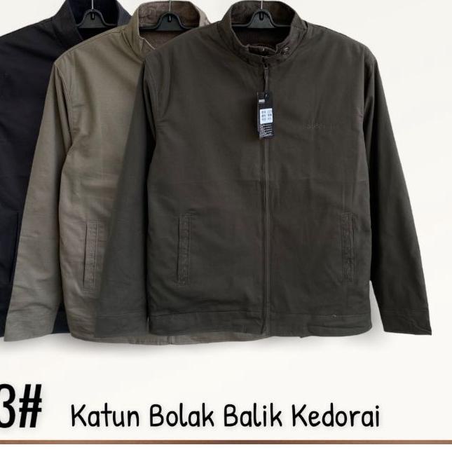 ☇ JAKET IMPORT PRIA//JAKET BOLAK BALIK//JAKET KANVAS//TERBARU ♙