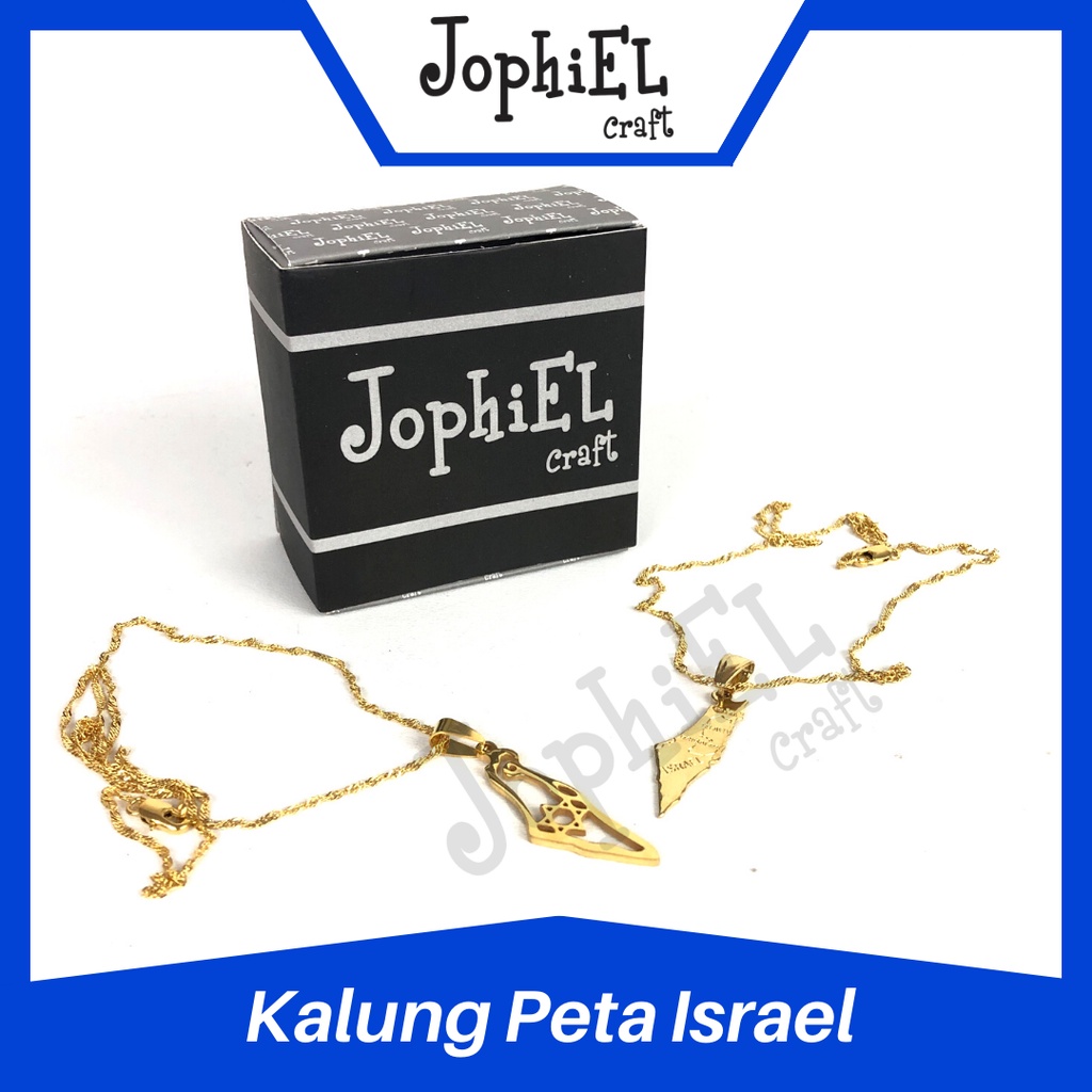 [READY] Kalung Liontin Peta Israel Warna Gold