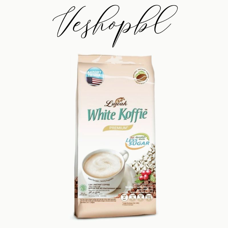 

Luwak White Koffie Less Sugar Bag S