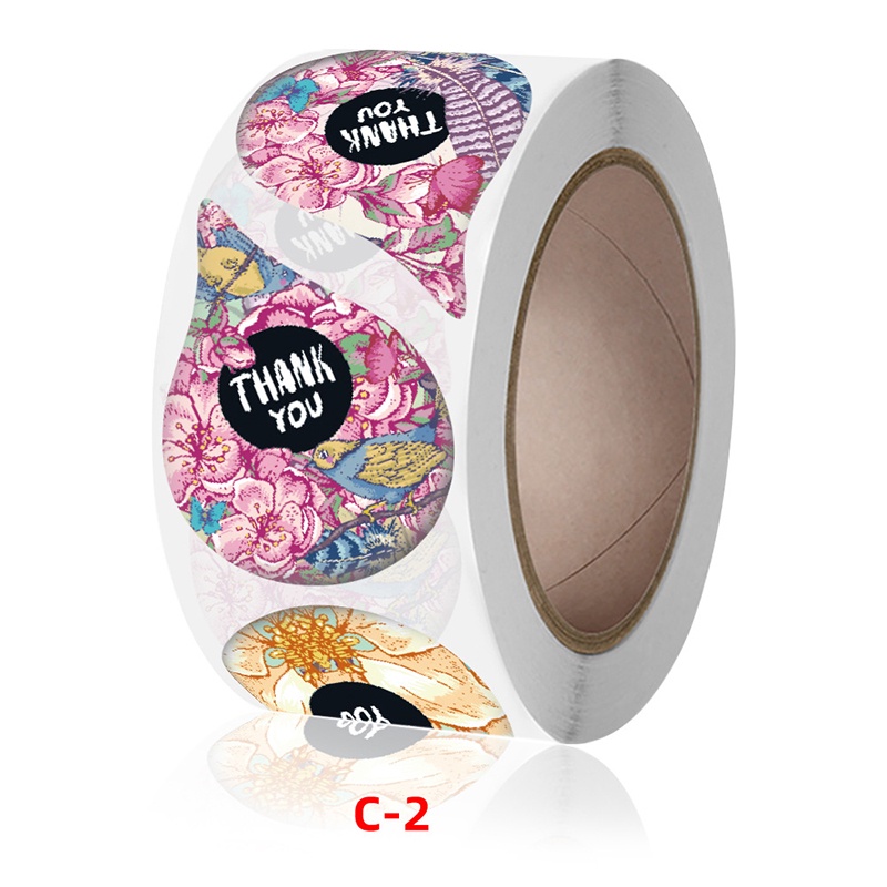 COD✨500 PCS / 1 ROLL STIKER TERIMA KASIH / STICKER THANK YOU Stiker Terima Kasih gs-26#🎵C2