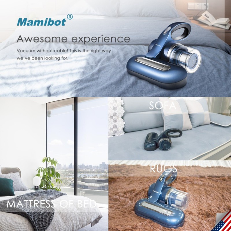 Mamibot UV Lite 200 Cordless UV Dust Mite Vacuum Cleaner - Blue