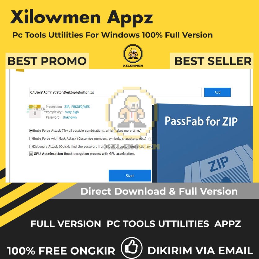 [Full Version] PassFab for ZIP Pro PC Tools Software Utilities Lifetime Win OS - Software pemulihan kata sandi untuk file ZIP