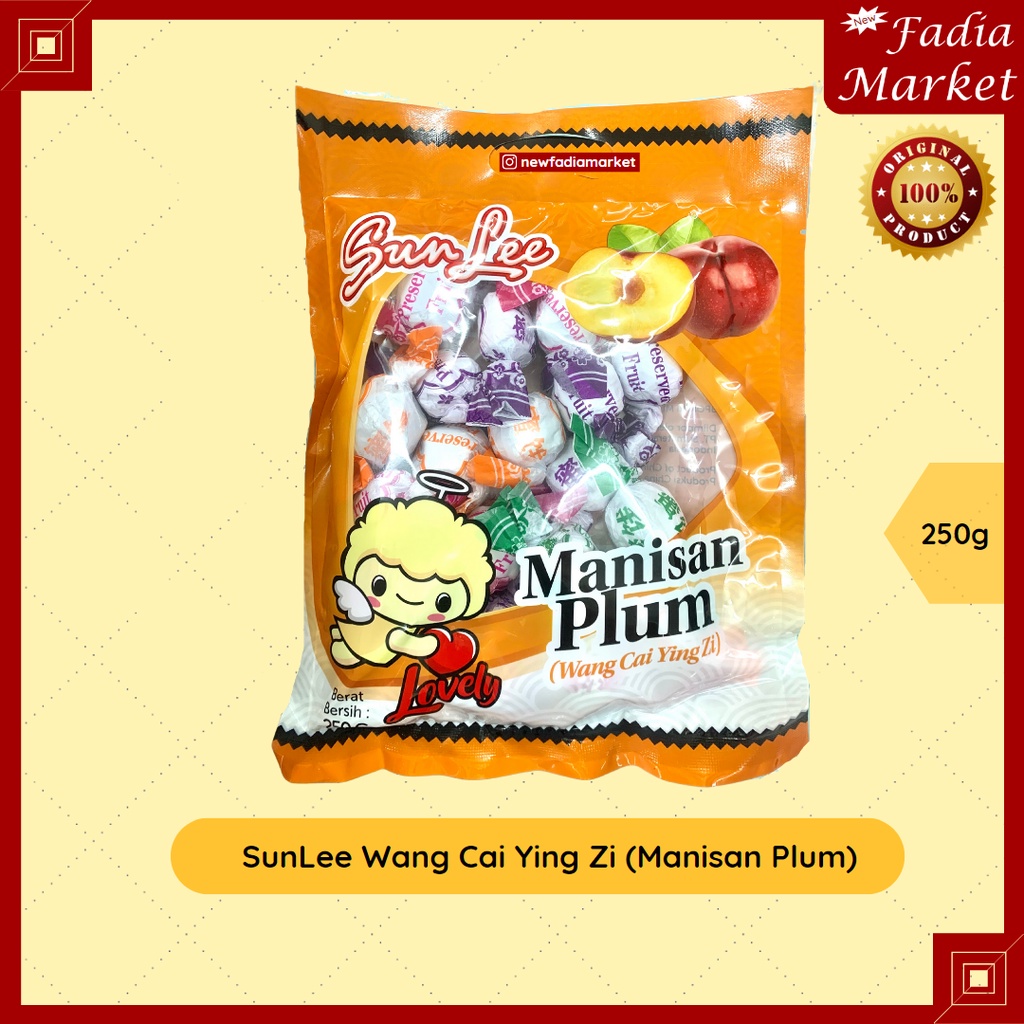 

Sun Lee Wang Cai Ying Zi Manisan Plum Imlek Sincia 250g