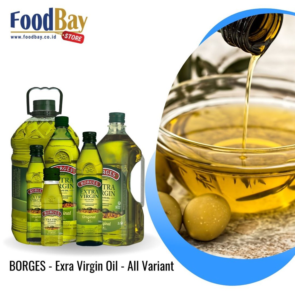 BORGES Extra Virgin Olive Oil 2 Liter (2 Ltr) / Minyak Zaitun Extra Virgin 2L