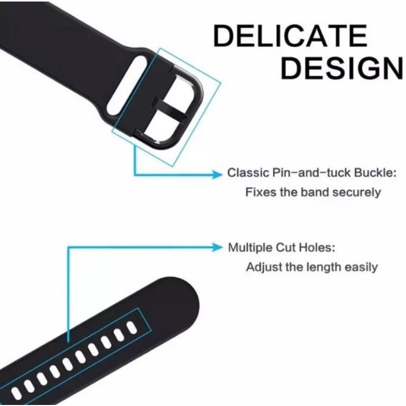 Strap Aukey Fitnes Tracker 10 Activity SW-1 / Fitnes 12 Activity Tali Jam Rubber Colorful Buckle Model Active