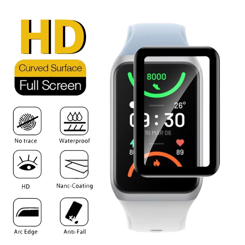 Full Cover HD Curved PMMA Explosion-Proof Watch Film Pelindung Layar Smartwatch Anti Gores Untuk OPPO Band2