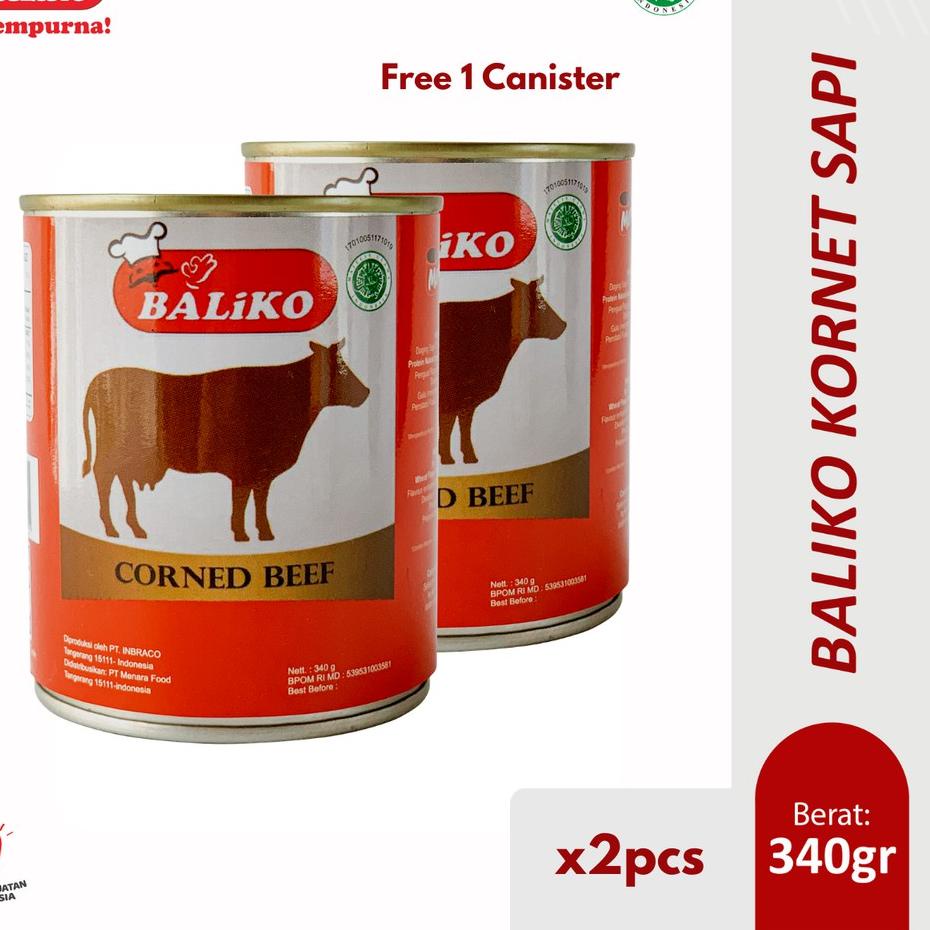 

☼ Baliko Kornet Daging Sapi Premium 340gr - Isi 2pcs ▼