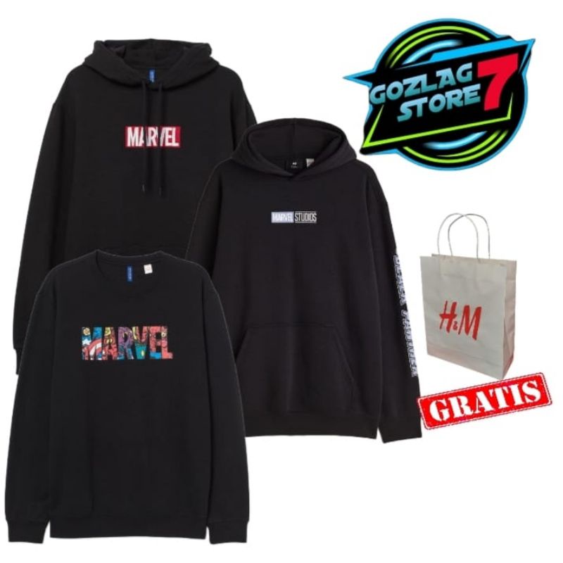 Hoodie Marvel h&amp;m Crewneck Marvel h&amp;m hoodie hnm Marvel