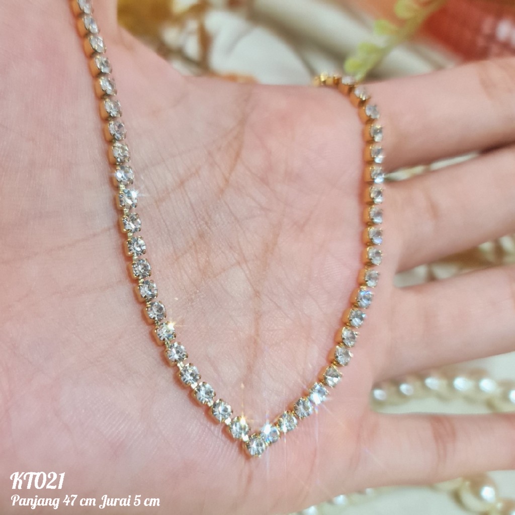 PGX Kalung Titanium Wanita Anti Karat Aksesoris Fashion Perhiasan Premium - KT021