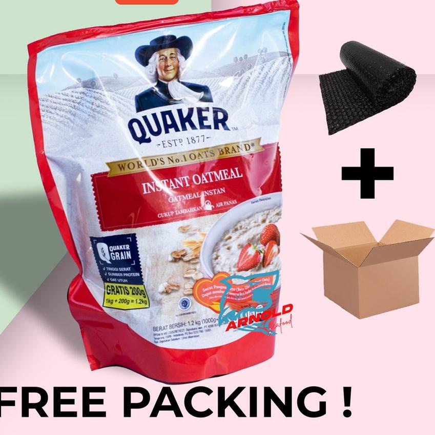 

☎ Quaker Instant Oatmeal 1,2 kg / Oats Cereal 1200 gr ➦