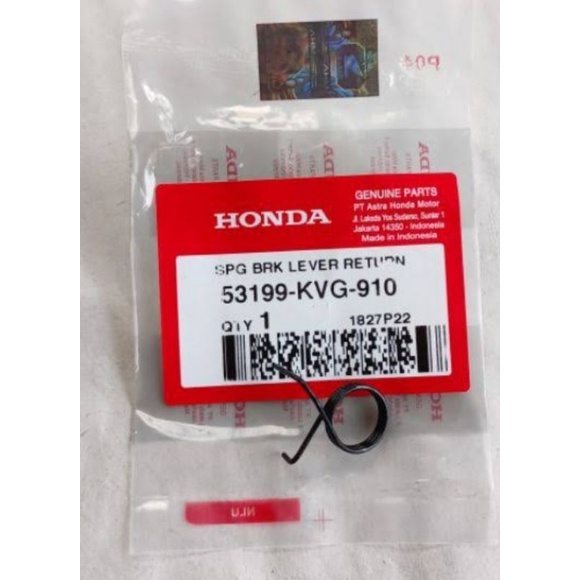 53199-KVG-910 SPRING TUAS REM DEPAN PER TUAS REM DEPAN CBS PER HENDEL REM DEPAN TIPE CBS VARIO SCOOP