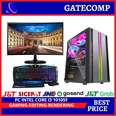 Pc Lengkap Gaming Live Streaming  Intel Core I3 10105F ( GTX 1650 4GB DDR5 ) LED 22 INC